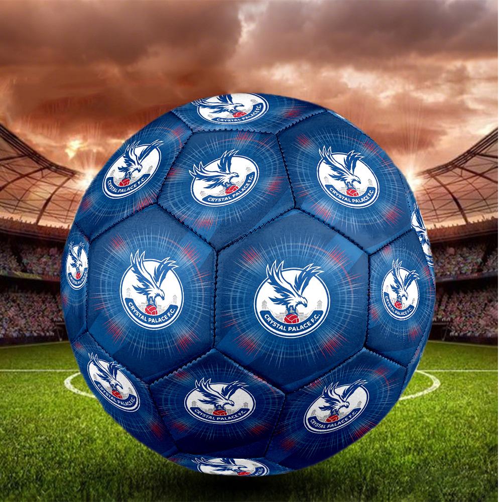 Crystal Palace Misura 5 Pallone da Calcio Alta Elasticità Pallone da Calcio Per Competizione All'aperto Allenamento Quotidiano Gioco