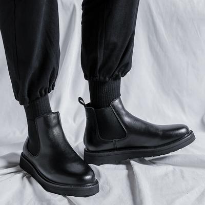 Mode 2025 Herbst Neue Herrenstiefel Britischer Stil Schwarze Mode Plateau-Stiefel Neue Designerschuhe Herren Motorradstiefel Botas Para Hombre