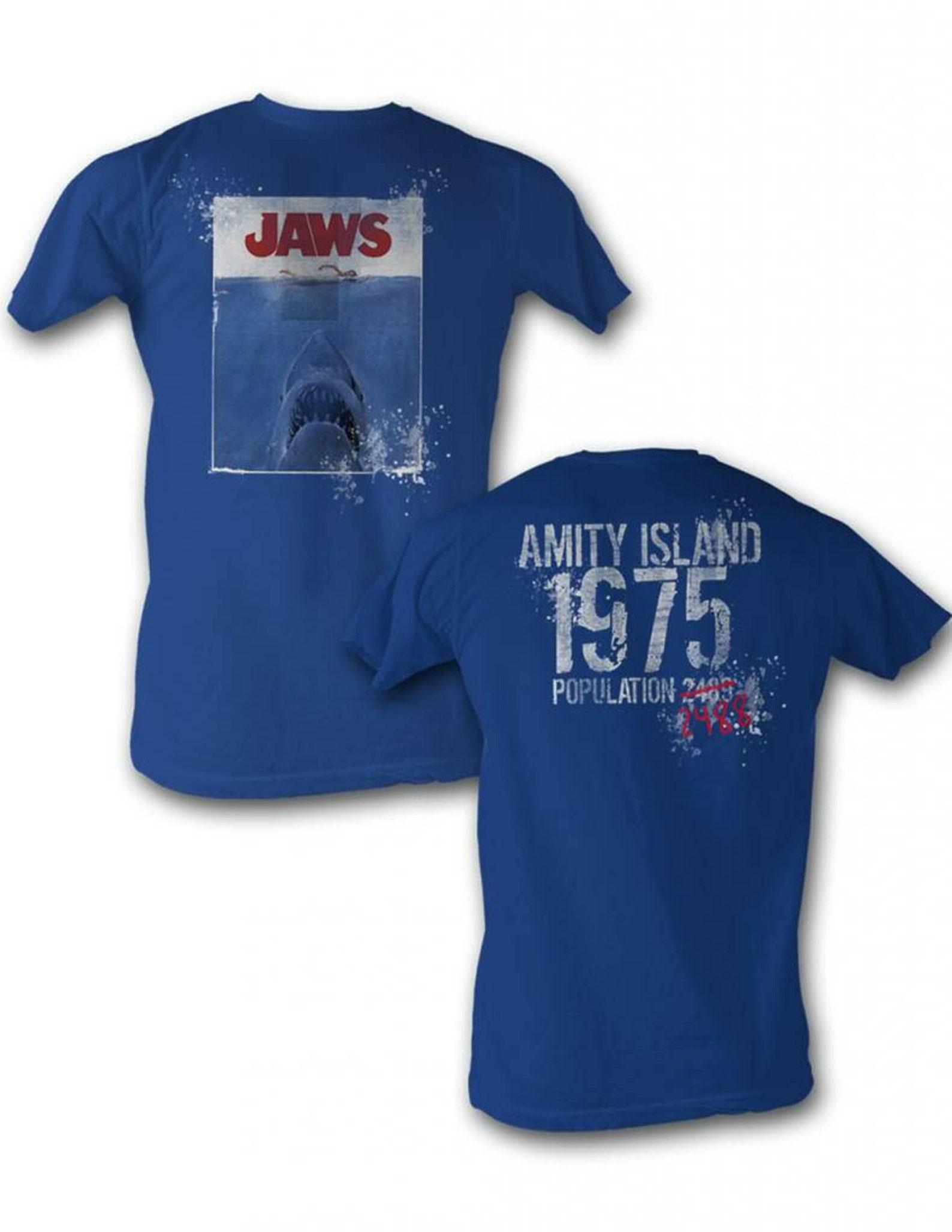 Jaws 1975 Royal Adult T-Shirt S