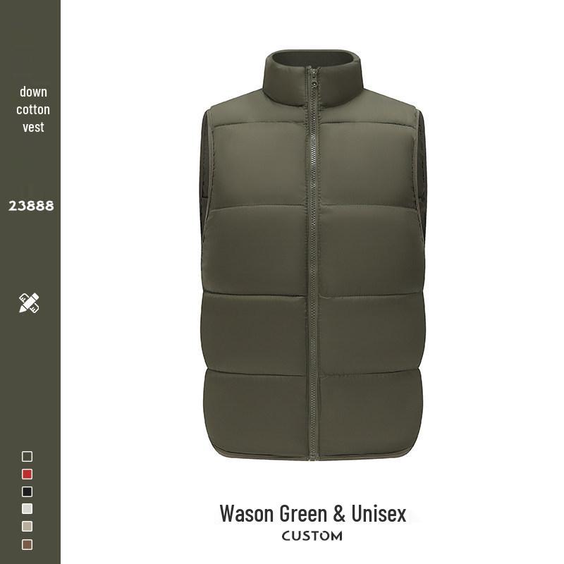 

Custom Logo Catering Vest: Autumn/Winter Down Cotton Workwear for Restaurant Staff M