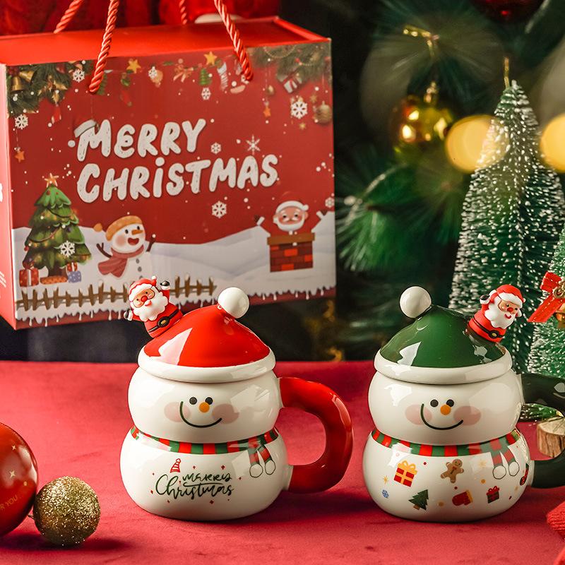 Christmas Gift Mug High End Sense Christmas Cup Ceramics Gift for Girls' Companions and Small Gifts for Employees and Customers