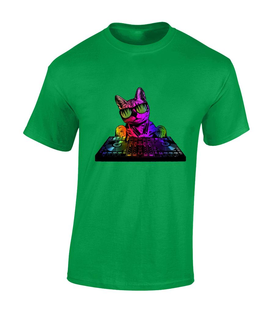 Cat Dj Music Garage House Dance Kitten Animal Lover Unisex T-Shirt
