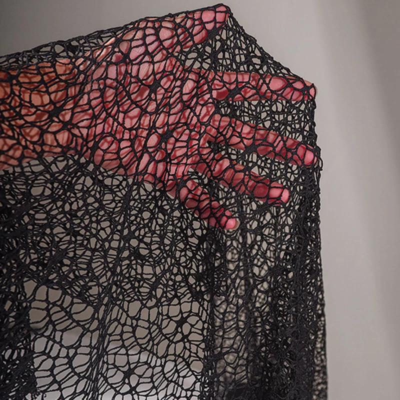 

1 ярд Авокадово-зеленая Полая Сетка Марля Неровная Извилистая Текстура Креативное Платье DIY Одежда Швейная Ткань Упаковка Букета 1 yard