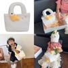 Big Simple Cute White Goose Handbag Plush Kids Messenger Bag Toddlers For