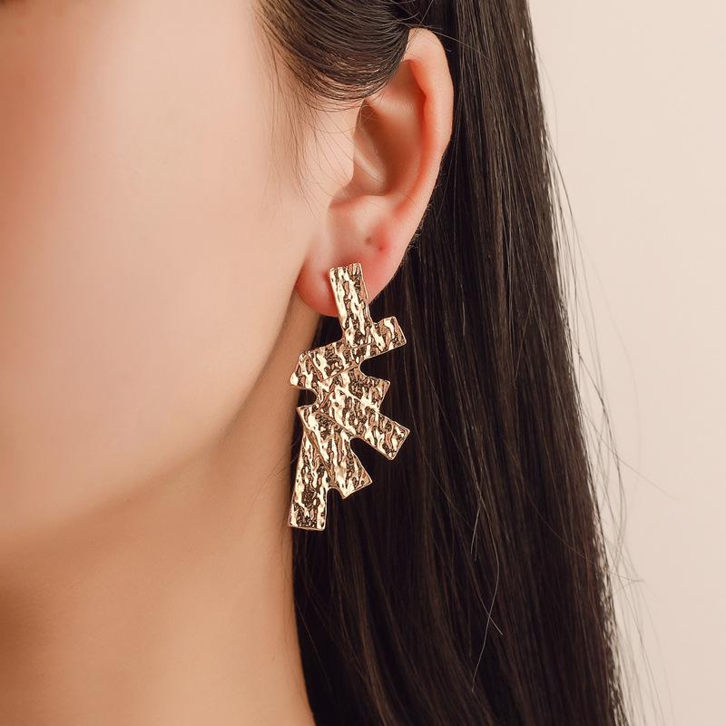 Temperament Simple Style Metal Knotted Stud Earrings For Women 4Pcs/Set Cute Irregular Temperament Simple Style Metal Knotted Stud Earrings For Women 4Pcs/Set Cute Irregular