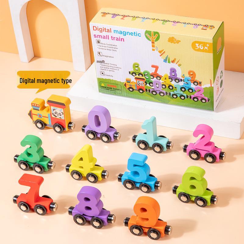 Children's Magnetic Train Set: Wooden Educational Puzzle Compatible with Brio Tracks