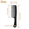 Wide Tooth Comb For Curly Hair(black) 9.65*2.36 Inches
