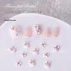 3D Cartoon Flower & Rabbit Bowknot Nail Art Rhinestones - 5pcs Set