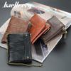 Wallet Men's Short Style European American Retro Multi Card Chain Soft Leather Clip Zipper Coin Purse