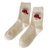 Socken Mädchen Frotteesocken Schöne Herbst- und Wintersocken Punktgarn Niedliche dreidimensionale Cartoon-Mittelwadensocken Mädchen
