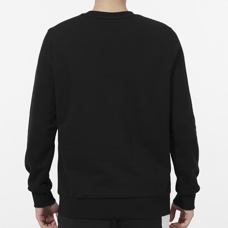 Puma Classics Logo Crew Bronzing Large Logo Sports Round Neck Pullover Black Men's 531367-51