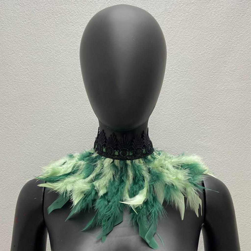 Gothic Feather Shawl Stage Makeup Ball Costume Accessories