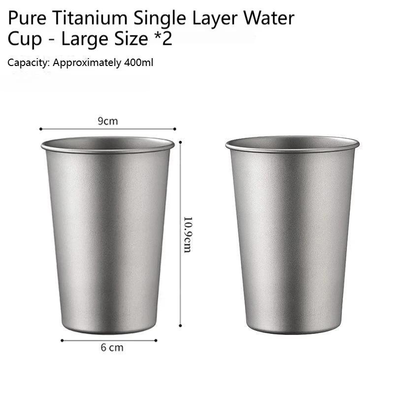 Pure Titanium Outdoor Drinking Cup Frosted