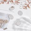 4Pcs Zinc Alloy Connector Charms Oval Stamping Blank Tag Platinum 30x19x1.3mm Hole: 2mm