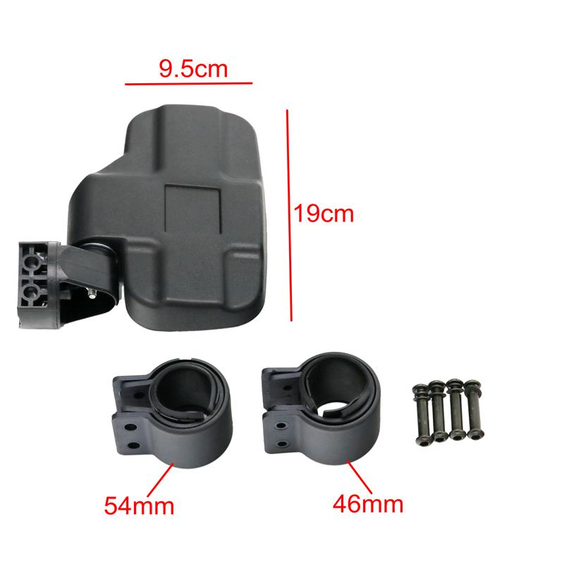 LMoMri AUTO UTV View Mirrors For 1.6-2inch Roll Cage Bar Universal Rear View Side Mirror UTV High Impact Impact Tempered