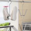 1/4Pcs U-Shaped Stainless Steel Shoe Drying Rack with Clothes Hanger Hook Space-Saving Wardrobe Storage Organizer Shoe Drying