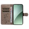 For Xiaomi 15 Pro PU Leather Cases Flower Pattern Wallet Stand Phone Cover with Strap