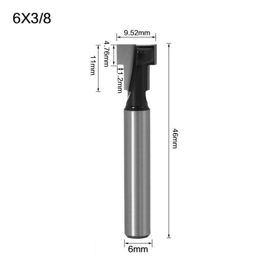1/3Pcs 5/16 3/8 1/2 T-Slot Keyhole Cutter Router Bit Woodworking Milling Tool
