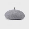 Plush Retro Fashionable Beret With Solid Color Design For Daily Cold Seasons