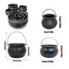 Wizardes Witches Cauldron Decoration Props Halloween Theme Parties Table Centerpieces Candy Holder for Boys Girls Kids Holiday