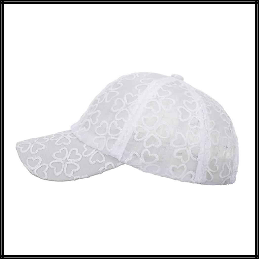 Mesh CA691 [White Fang] Cap, Four-Leaf Clover, Sports, Running, Outdoor, Women's, Men's, (White)