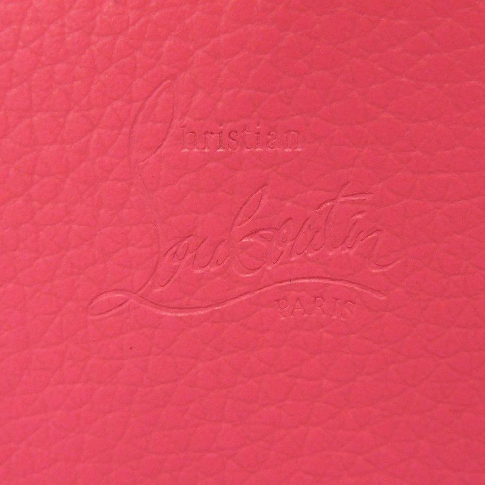 Used 9605 Panettone Coin Purse 3175223 7943 Logo Metal Zip Around Wallet with Spike Studs Pink Women's from Japan