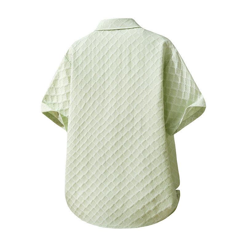 2026 New Model Loose Casual Turn-down Collar Half-sleeve Men's Shirt