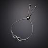 Fashion Zircon Endless Love Infinity Bracelets For Woman Crystal Chain Bracelets On Hand Adjustable Party Jewelry  New