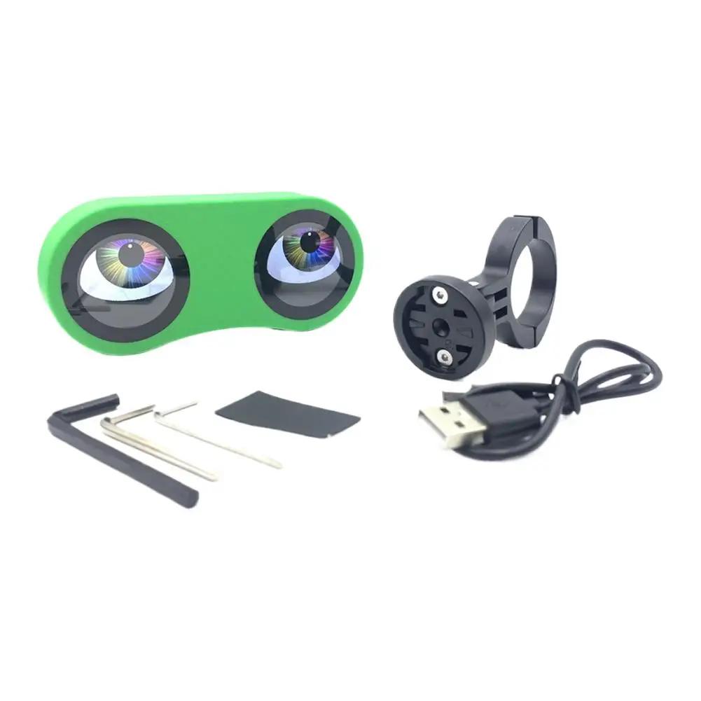 

Waterproof USB Rechargeable Dynamic LED Bicycle Tail Headlight Eye Demon Bicycle Light Assembly Bike Accessories - X2T0