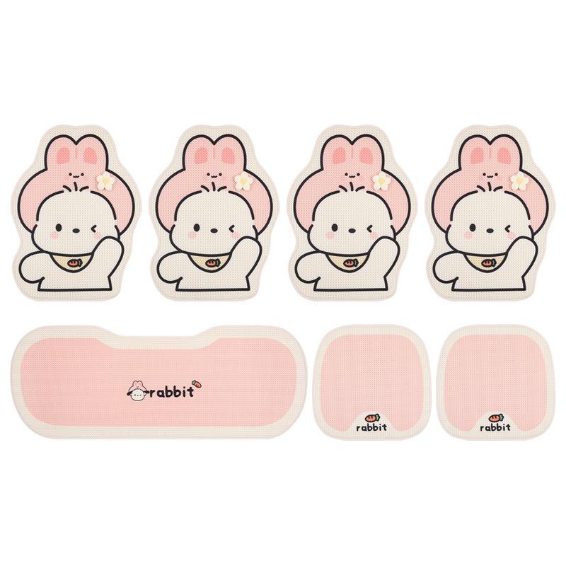 Cute Dog Car Seat Cushion Universal Four Seasons Breathable Half Pack Cartoon Rear Single Seat Cover Seat Accessories
