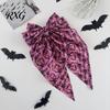 Halloween Bow Hairpin Spring Hair Clips for Women, Pumpkin Skeleton Ghost Hand Printed Clip Fabric Barrettes, Cute Horror Accessories Holiday