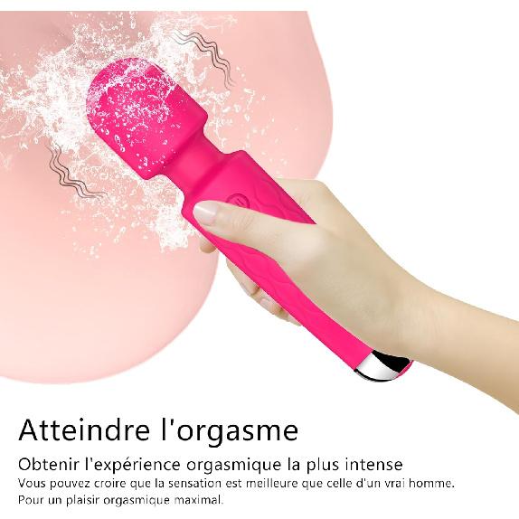 Vibrator Wand,Adult Sex toy Wand, G Spot Dildo, Clit Vibrator, Sex Vibrators,Clitoris Stimulation,with 8 Speeds & 20 Patterns, Quiet,Fully Waterproof
