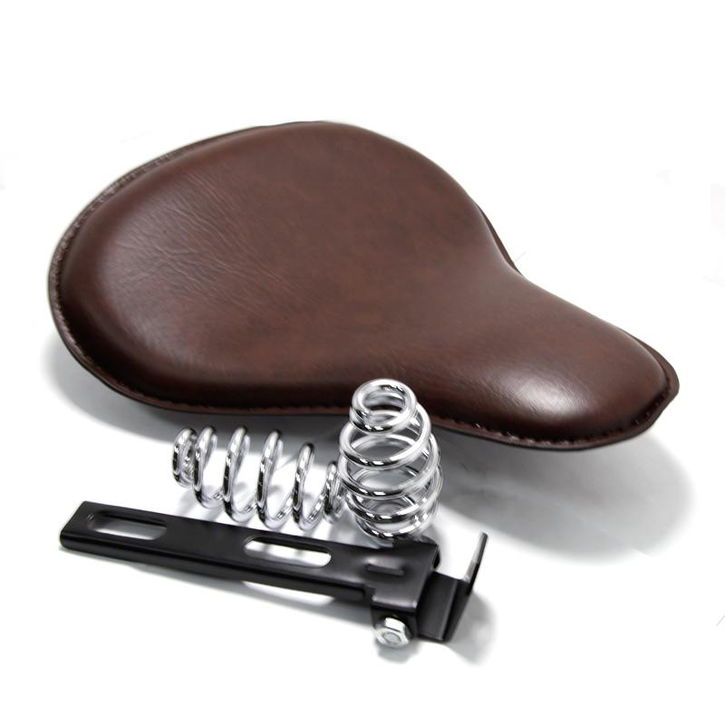 Motocyklová pružina Solo Seat Distressed Soft LeatherCushion Montážní sada pro Sportster Bobber Chopper Heritage Springer