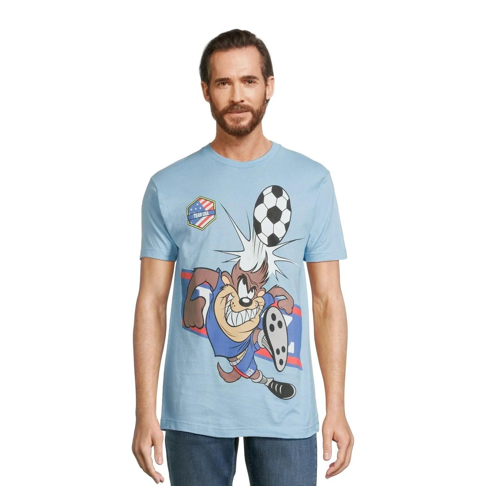 Men s Looney Tunes x Team USA Soccer Taz Graphic Tee Shirt S
