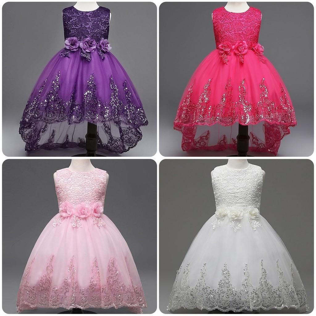 Splendido Vestito da Principessa con Fiocco per Damigella d'Onore per Bambini Perfetto per Feste e Matrimoni