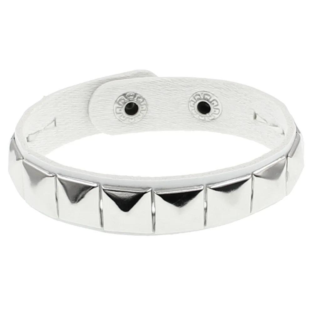 Bangle Spiked Studded Bracelet PU Leather Bangle Unique Rivet Bracelet Men Women