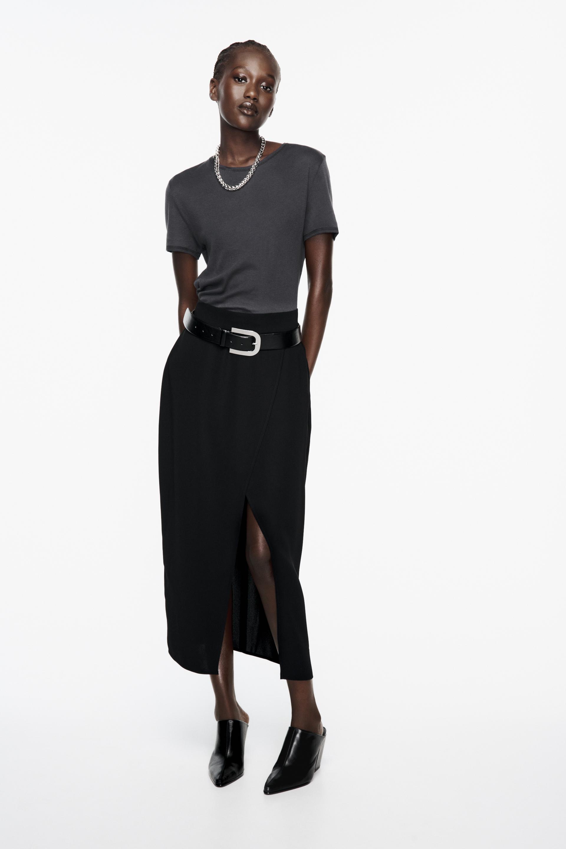 

ЮБКА МИДИ С РАЗРЕЗОМ