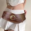 Rivet Vintage Belt Vintage Wide Belt Waist Seal Outside Spice Girl Wear Ladies Waist Seal