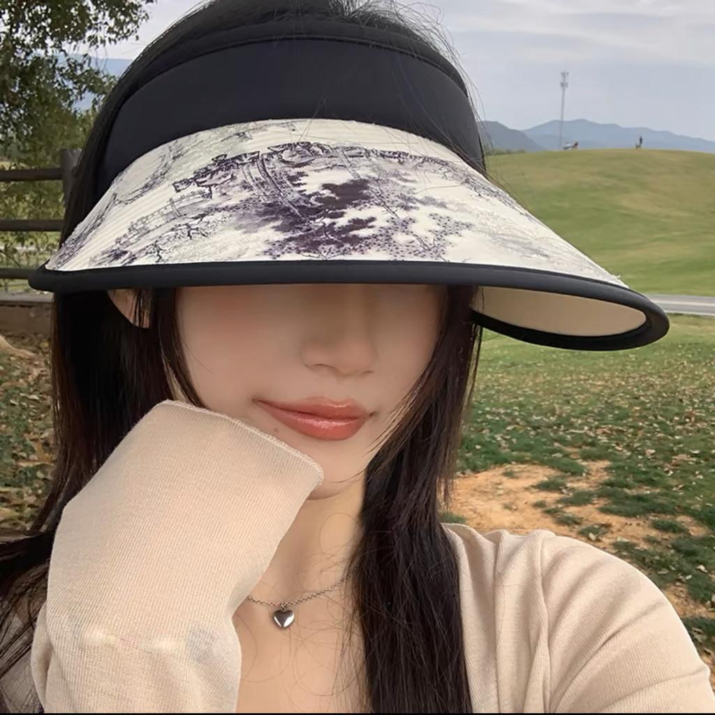 Water Ink Ink Wash Summer Sun Hat With Adjustable Fit For Face Face Small And Sunshade