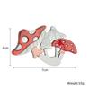 Blucome Broszki w kształcie grzybów damskie stylowe akrylowe materiałowe rośliny nowo przybyłe proste słodkie akcesoria urodzinowe na torbach ubrania