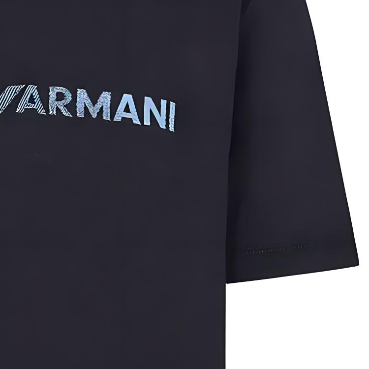 EMPORIO ARMANI Logo Embroidered Pima Jersey T Shirt 3D1TG3-1JPZZ-09R2