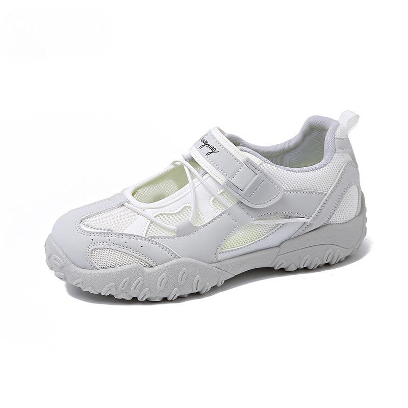 Women's Velcro Summer Mary Jane Shoes Breathable Sports Ugly Moe Casual with Dress Shoes