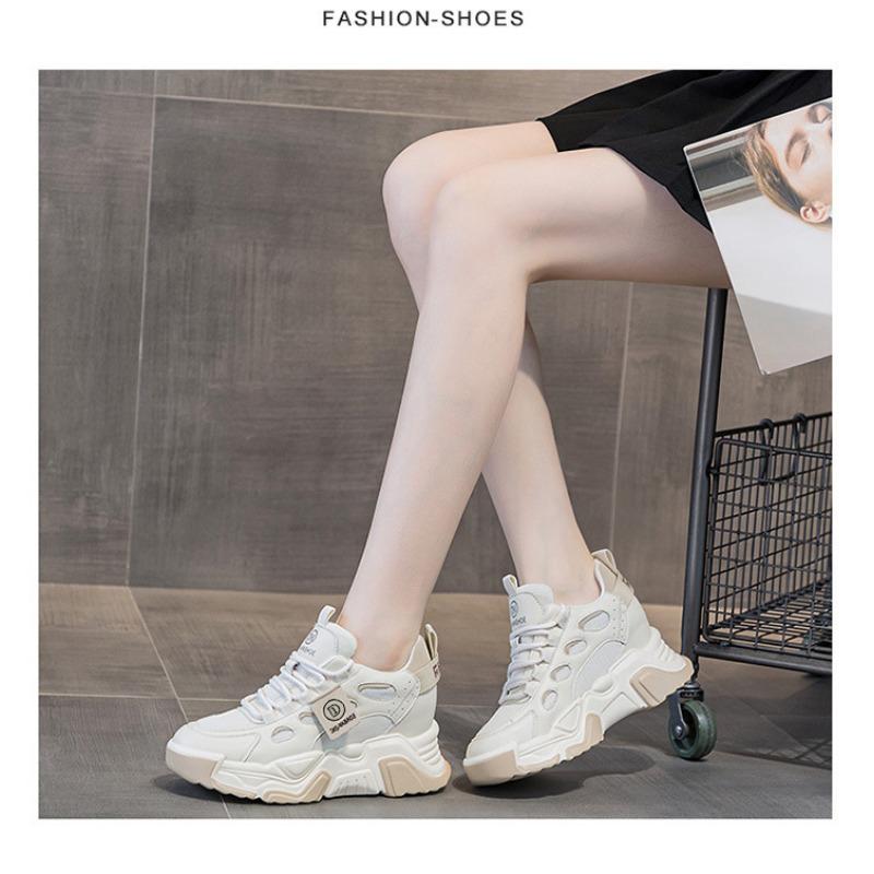 Women's Shoes Daddy Shoes, Mid-top Hundred Comfortable Muffin, Thick Bottom Within The High Casual Shoes