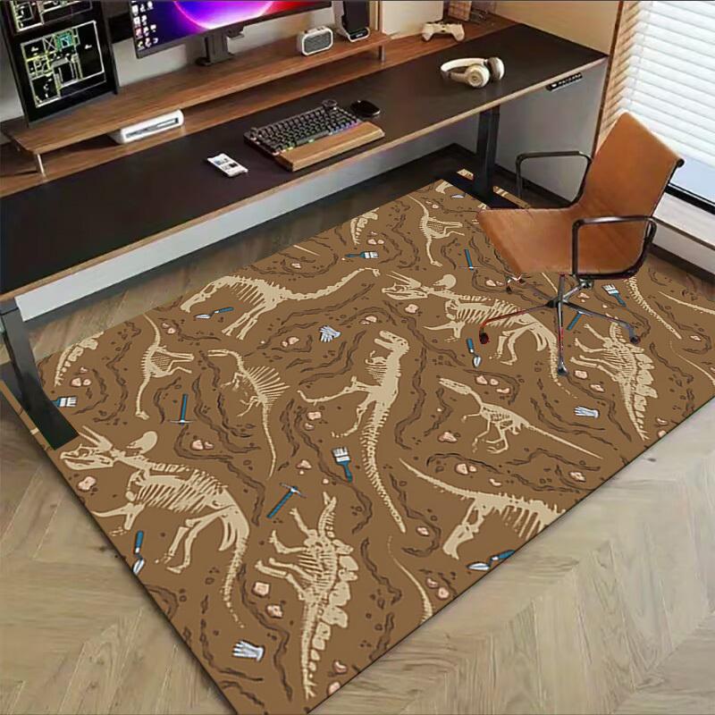 1PC dinosaur fossil excavation Extra Large Non-Slip Floor carpet, Office, family, bedroom, Studio - Large Area RugJ0358