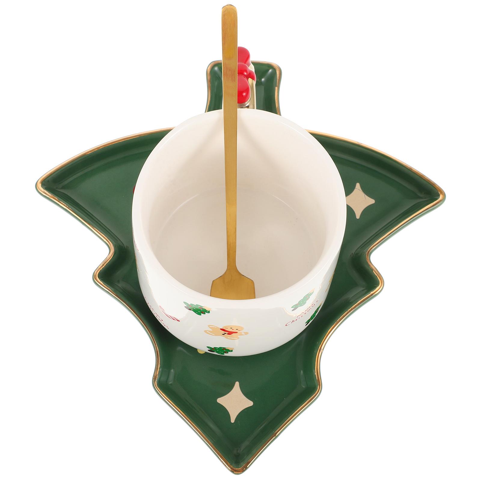 

1Set Christmas Tree Ceramic Coffee Mug Milk Cup Decorative Christmas Water Cup for Home Office Ceramic Mug Latte Mugs other