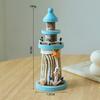 19cm American Style Mediterranean Wooden Watchtower Ornaments Wood Lighthouse Model Crafts Restaurant/Kids Room/Bar Ornaments
