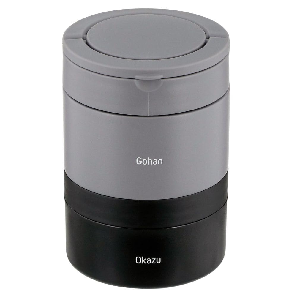 

Bestco Bento Large Capacity NQ-212 Two-Tier Box, 850ml, Black, Insulated, Round, чёрный