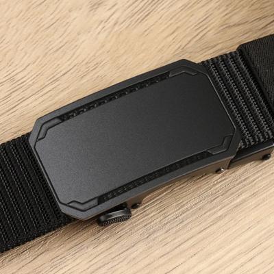 Men's New Belt Automatic Buckle Durable Nylon Tactical Braided Belt Middle Aged and Young People Outdoor Belt Belt Belt