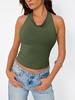 European and American fashion foreign style neck sleeveless sexy vest women's summer slim-fitting off-the-shoulder thin versatile top