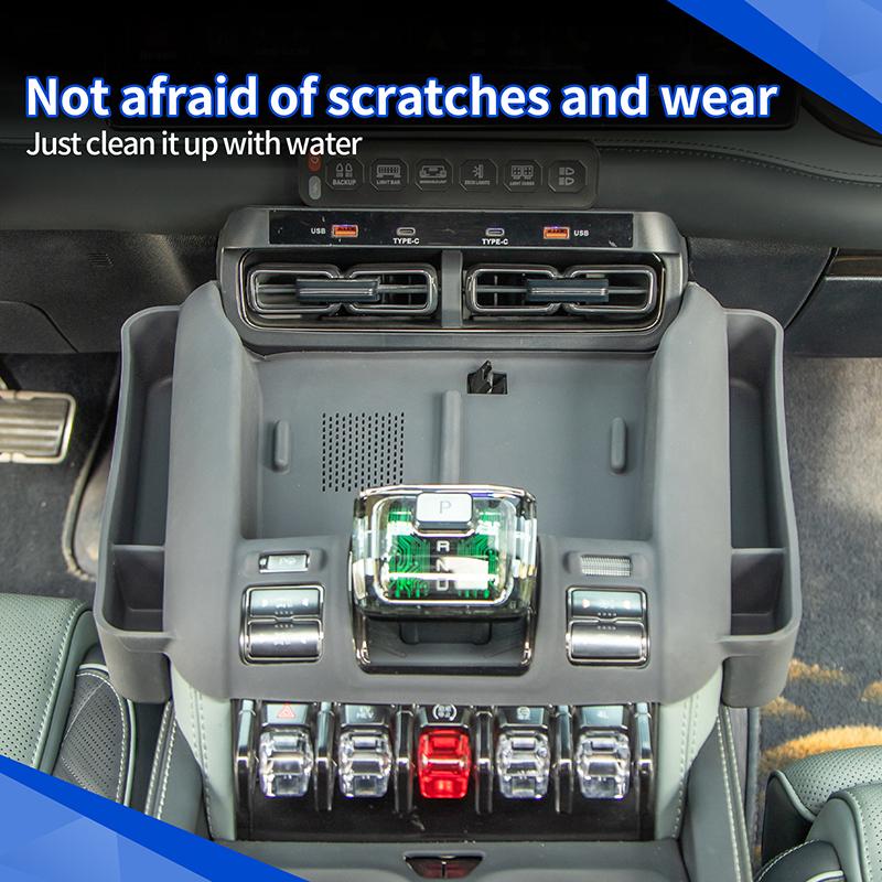 For BYD Leopard 5 2025+ Central Control Full Coverage Wireless Charging Silicone Pad Anti-slip Car Accessories 3 Colors